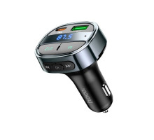 АЗП/ФМ Модулятор HOCO E70 car BT FM transmitter 1USB/1PD/QC/PD30W/BT5.0 Black mag-6931474765246138634