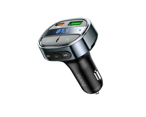 АЗП/ФМ Модулятор HOCO E70 car BT FM transmitter 1USB/1PD/QC/PD30W/BT5.0 Black mag-6931474765246138634