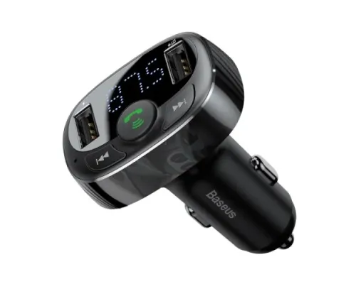 АЗП/ФМ-Модулятор Baseus T Shaped S-09A Car Bluetooth MP3 Player (Standard Edition) Black CCMT000001 mag-6932172626976151234