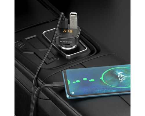 АЗП модулятор BOROFONE BC43 Flash QC3.0 чорний mag-6974443387223137649