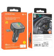 АЗП модулятор BOROFONE BC43 Flash QC3.0 чорний mag-6974443387223137649