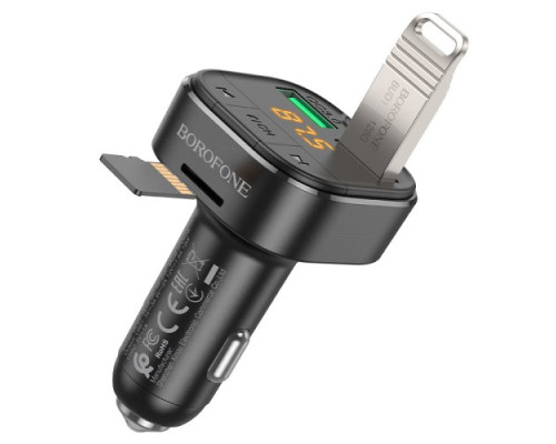 АЗП модулятор BOROFONE BC43 Flash QC3.0 чорний mag-6974443387223137649