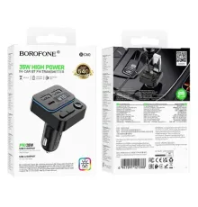 АЗП модулятор BOROFONE BC60 Hero (USB-A/USB-C) 5V/3A/35W чорний mag-6941991121388145019