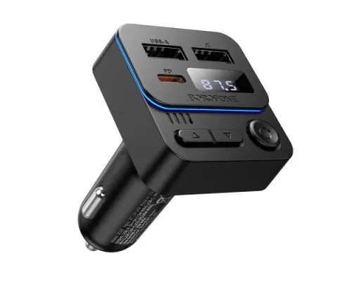 АЗП модулятор BOROFONE BC60 Hero (USB-A/USB-C) 5V/3A/35W чорний mag-6941991121388145019