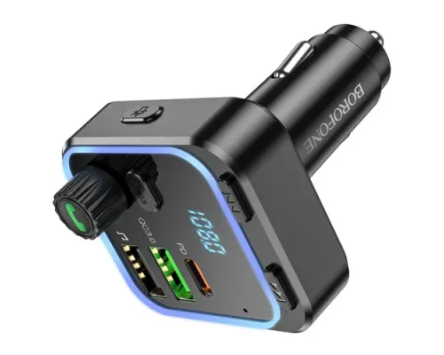 АЗП модулятор BOROFONE BC53 Highway PD20W+QC3.0 чорний mag-6941991108457144186