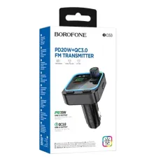 АЗП модулятор BOROFONE BC53 Highway PD20W+QC3.0 чорний mag-6941991108457144186