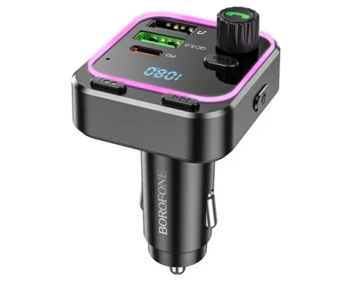 АЗП модулятор BOROFONE BC53 Highway PD20W+QC3.0 чорний mag-6941991108457144186