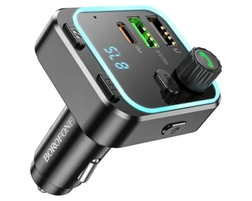 АЗП модулятор BOROFONE BC53 Highway PD20W+QC3.0 чорний mag-6941991108457144186