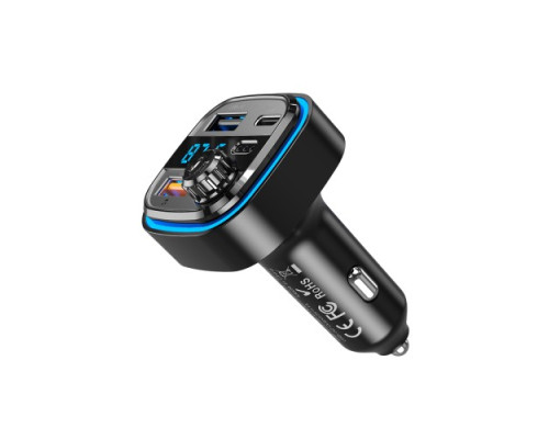 ФМ-модулятор XO BCC08 MP3 5V/3.1A Car Charger with Ambient Light Чорний mag-6920680835485140338