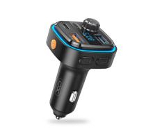 ФМ-модулятор XO BCC08 MP3 5V/3.1A Car Charger with Ambient Light Чорний mag-6920680835485140338