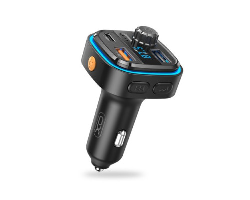 ФМ-модулятор XO BCC08 MP3 5V/3.1A Car Charger with Ambient Light Чорний mag-6920680835485140338