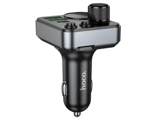 АЗП/ФМ Модулятор HOCO E86 Alegria 48W dual port PD30W+QC3.0 Black mag-6942007646956146739