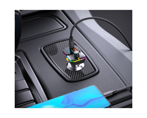 ФМ-Модулятор XO BCC09 Smart Bluetooth MP3 with TF card slot +PD 25W Чорний mag-6920680835492140339