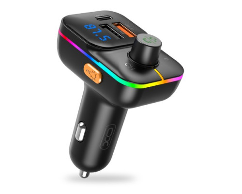 ФМ-Модулятор XO BCC09 Smart Bluetooth MP3 with TF card slot +PD 25W Чорний mag-6920680835492140339