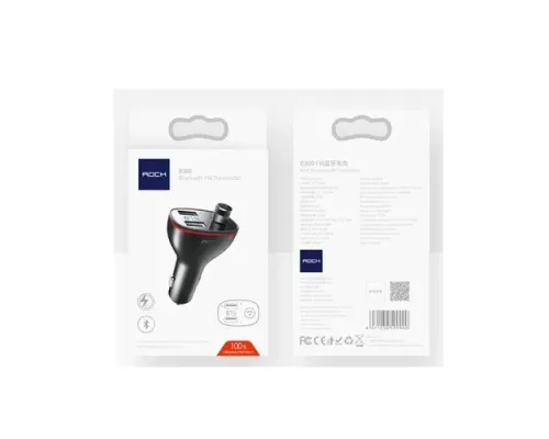 АЗП/ФМ-Модулятор ROCK B300 Bluetooth FM Transmitter Black mag-2000001648124152245