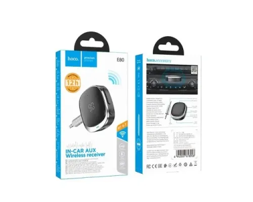 АЗП/ФМ Модулятор HOCO E80 Travel car AUX BT receiver Black mag-6942007618908154144