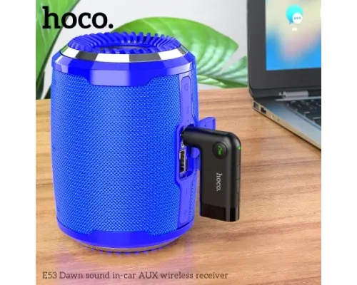 Бездротовий ресивер AUX Hoco E53 Dawn sound AUX BT5.0/145mAh Black mag-6931474729750154059