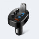 Автомобільний зарядний пристрій (адаптер) - FM модулятор XO BCC03 2USB / QC3.0 / 18W black
