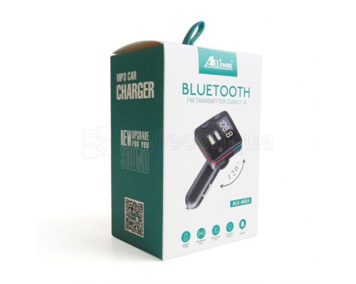 FM-трансмітер ALS-A824 Bluetooth black