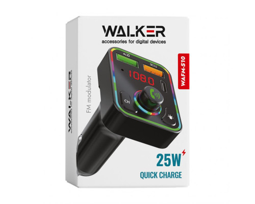 FM-трансмітер WALKER WAFM-510 black TPS-2710000282679