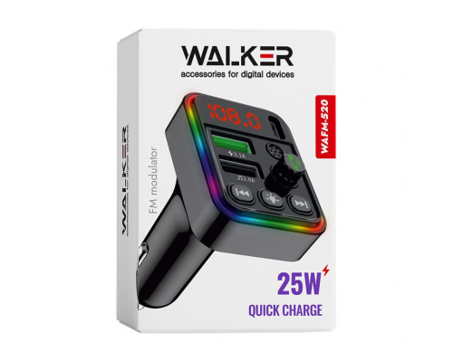 FM-трансмітер WALKER WAFM-520 black TPS-2710000282686