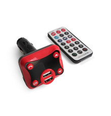 FM-трансмітер KCB-642 Bluetooth black/red