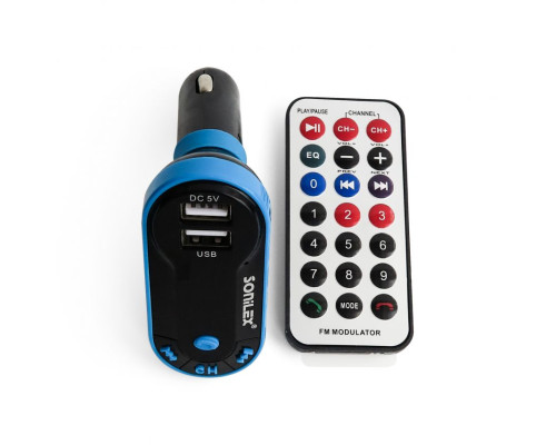 FM-трансмітер KCB-617/618 Bluetooth black/blue