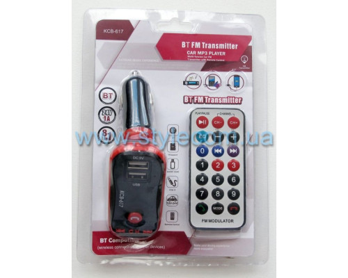 FM-трансмітер KCB-617/618 Bluetooth black/red TPS-2710000118480