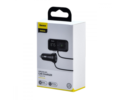 FM-Модулятор Baseus S-16 T-typed MP3 17W 3.4A 2USB-A (CCTM-E01) black PLS-00-00060531