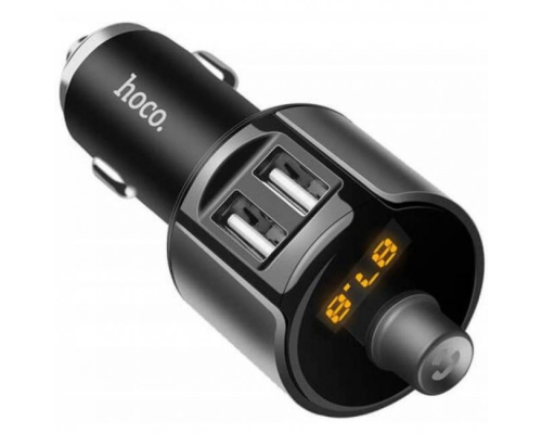 FM-Модулятор Hoco E19 12W 2.4A 2USB-A gray PLS-00-00049728
