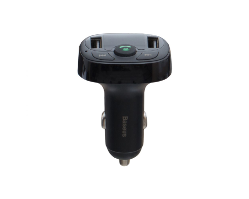 FM-Модулятор Baseus S-09A T-typed 12W 2.4A 2USB-A (CCTM-01) black PLS-00-00029364