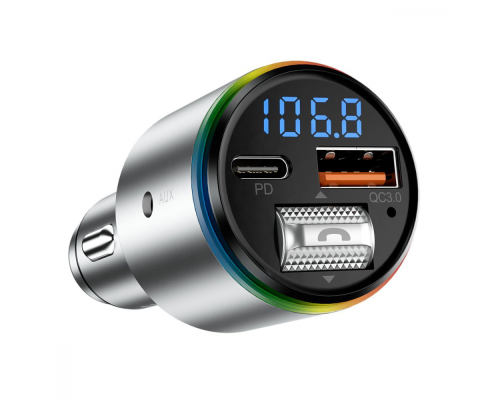 FM-Модулятор Proove Power Drive 30W 3A 1USB-A+1USB-C silver PLS-00-00112585