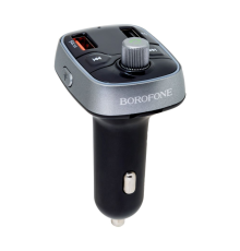 FM-Модулятор Borofone BC32 12W 2.1A 2USB-A black PLS-00-00062074