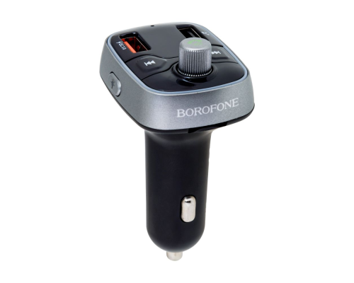 FM-Модулятор Borofone BC32 12W 2.1A 2USB-A black PLS-00-00062074