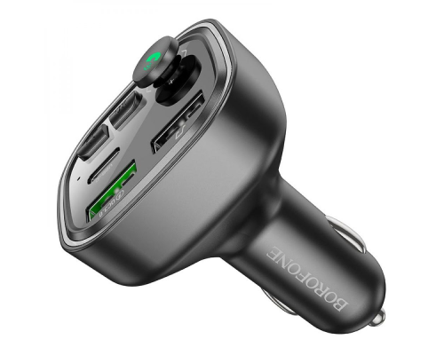 FM-Модулятор Borofone BC48 18W 3A 2USB-A+1USB-C black PLS-00-00115437