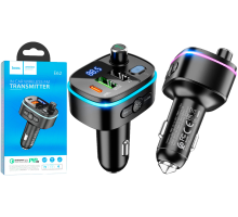FM-модулятор Hoco E62 20W 3A 2USB-A+1USB-C black PLS-00-00086930
