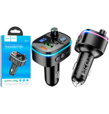 FM-модулятор Hoco E62 20W 3A 2USB-A+1USB-C black PLS-00-00086930