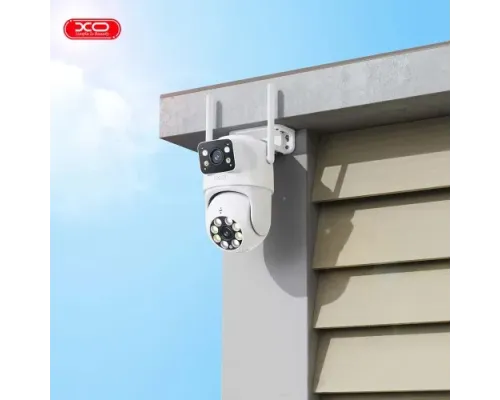Наружна камера спостереження XO CR06 Star 400W Pixel Dual Screen Outdoor Dome Camera Біла mag-6920680860555147313