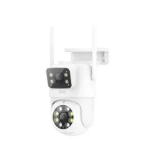 Наружна камера спостереження XO CR06 Star 400W Pixel Dual Screen Outdoor Dome Camera Біла mag-6920680860555147313