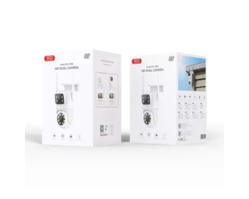 Наружна камера спостереження XO CR06 Star 400W Pixel Dual Screen Outdoor Dome Camera Біла mag-6920680860555147313