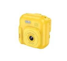 Фотоапарат дитячий з друком HOCO DV211 Dual camera children printing camera yellow mag-6942007663182146760