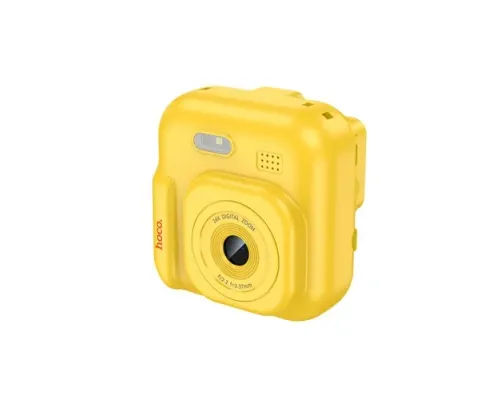 Фотоапарат дитячий з друком HOCO DV211 Dual camera children printing camera yellow mag-6942007663182146760