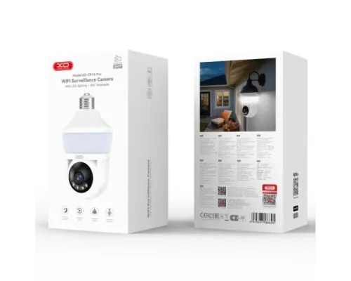 Наружна камера спостереження XO CR14 Pro Premium Edition Magic Bulb 500W Pixel Camera Біла mag-6975837586901147362