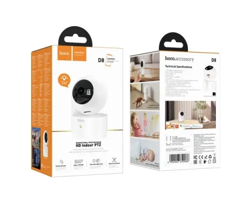 Камера відеоспостереження HOCO D8 Indoor PTZ HD camera White mag-6942007659093144378