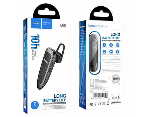Bluetooth Headset Hoco E60 black PLS-00-00139517