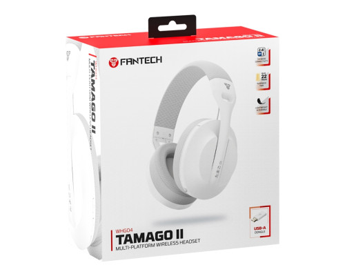 Ігрові Навушники FANTECH WHG04 Tamago II, 3 Modes (Wired, BT, 2.4Ghz) Білий ma38248_3667963