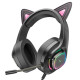 Ігрові Навушники Hoco W107 Cute Cat Ear Колір Рожевий 6931474791252