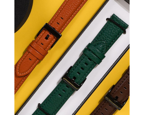 Універсальний ремінець Leather Edition 22 mm green