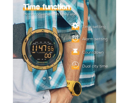 Цифровий Годинник NORTH EDGE Mars black 2001000534340