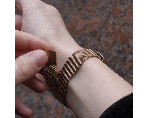 Ремінець Milanese Loop Mi Band 5/6 rose gold